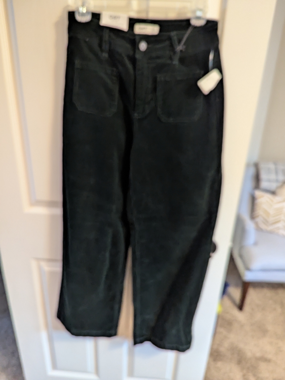 Oat New York Black Wide-Leg Corduroy Trousers